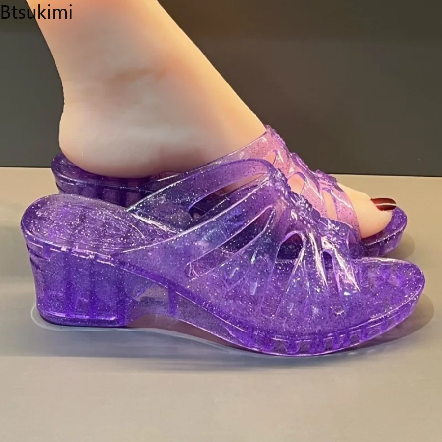 Women Shoes Wedges - Nowe letnie damskie klapki sandały na
