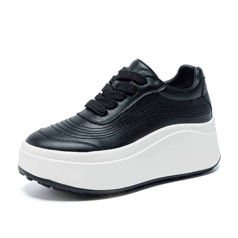 Platform Sneakers Chunky - Buty damskie na platformie, z mikrofibry,
