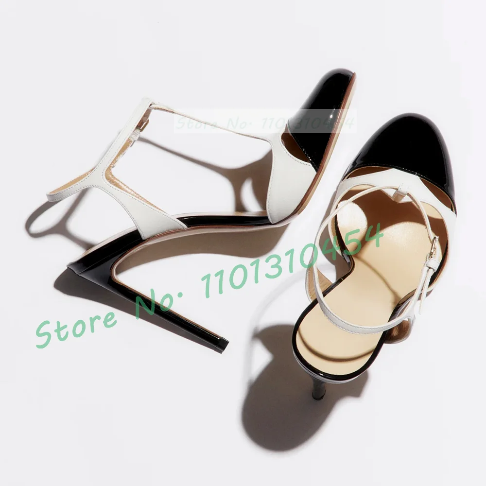 Women'S Shoes For Work - Dwutonowe sandały T-bar dla kobiet modne