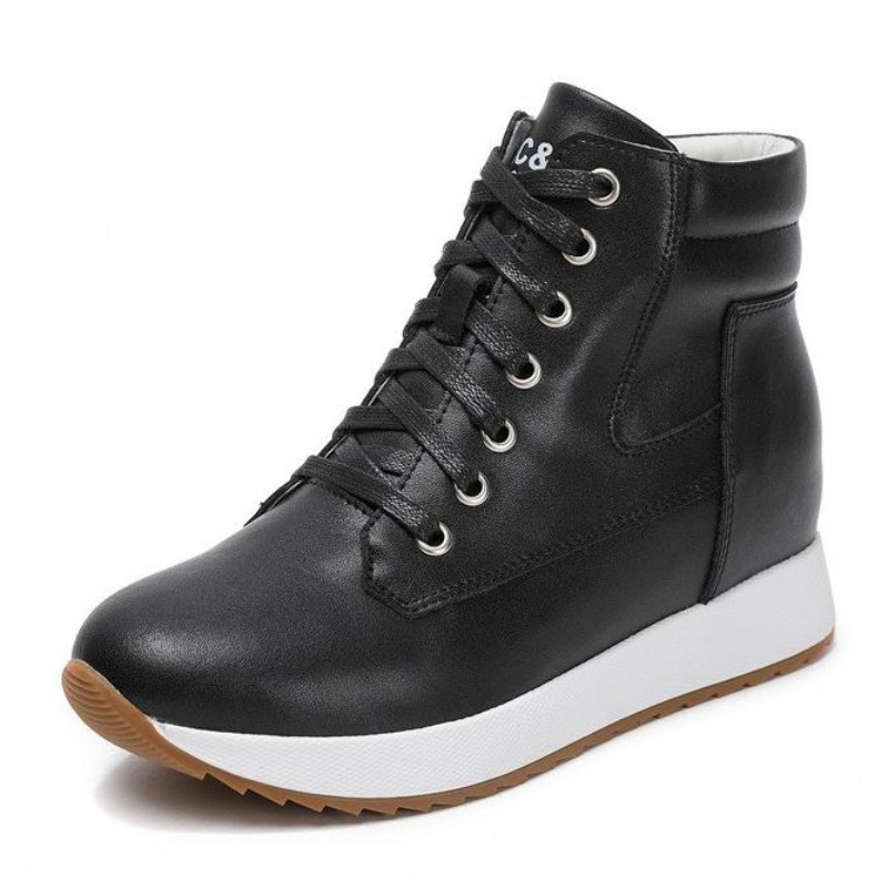 Platform Sneakers Chunky - Botki damskie ze skóry naturalnej 7