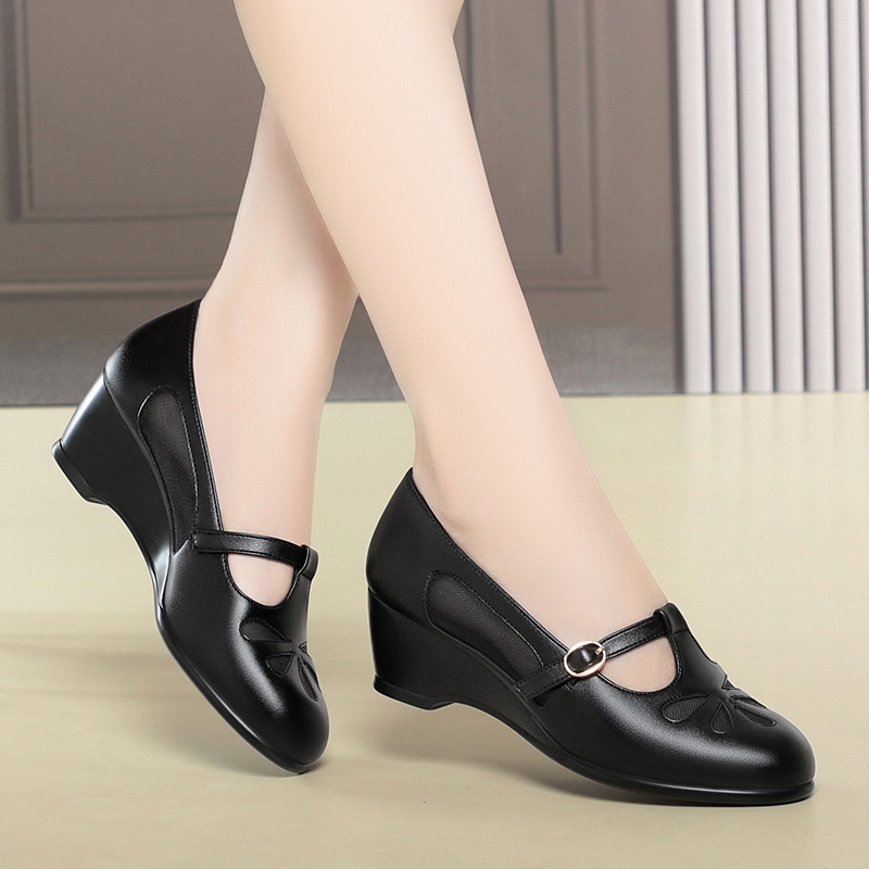 Women Shoes Wedges - Damskie letnie buty na koturnie z