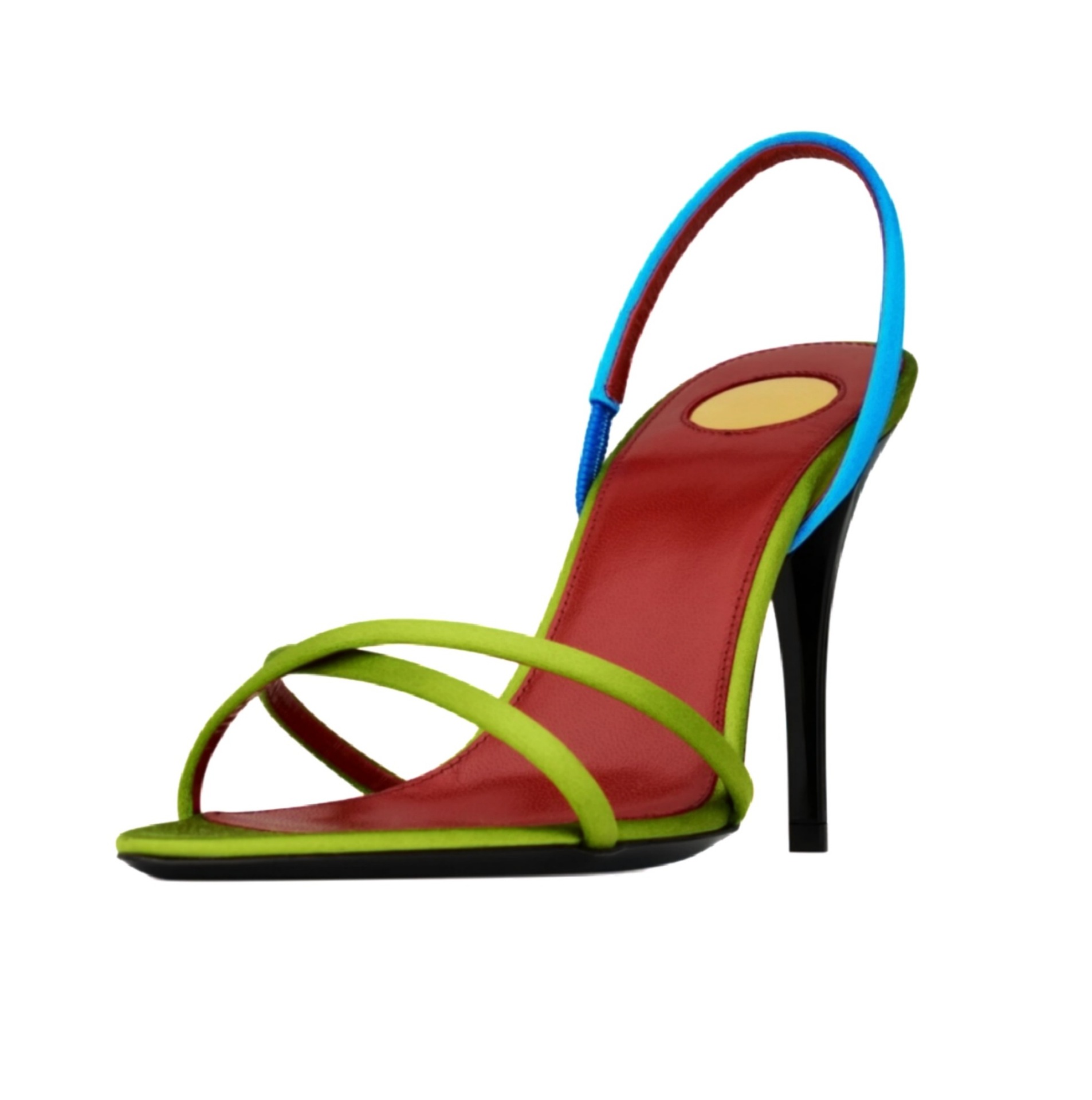 Women'S Shoes Quality - Damskie sandały na szpilce z satyny