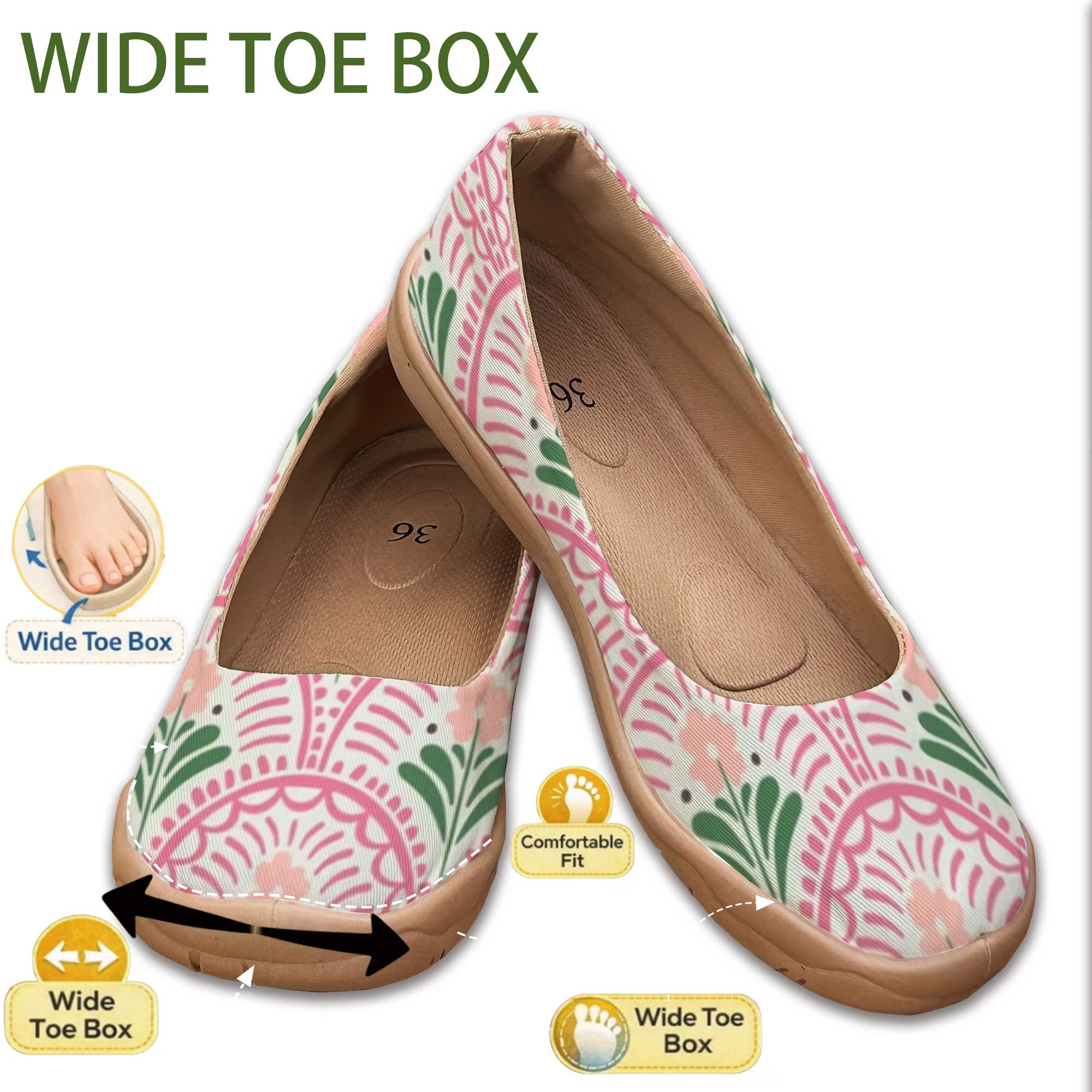 Women'S Shoes For Wide Feet - Damskie buty w stylu bohemy o