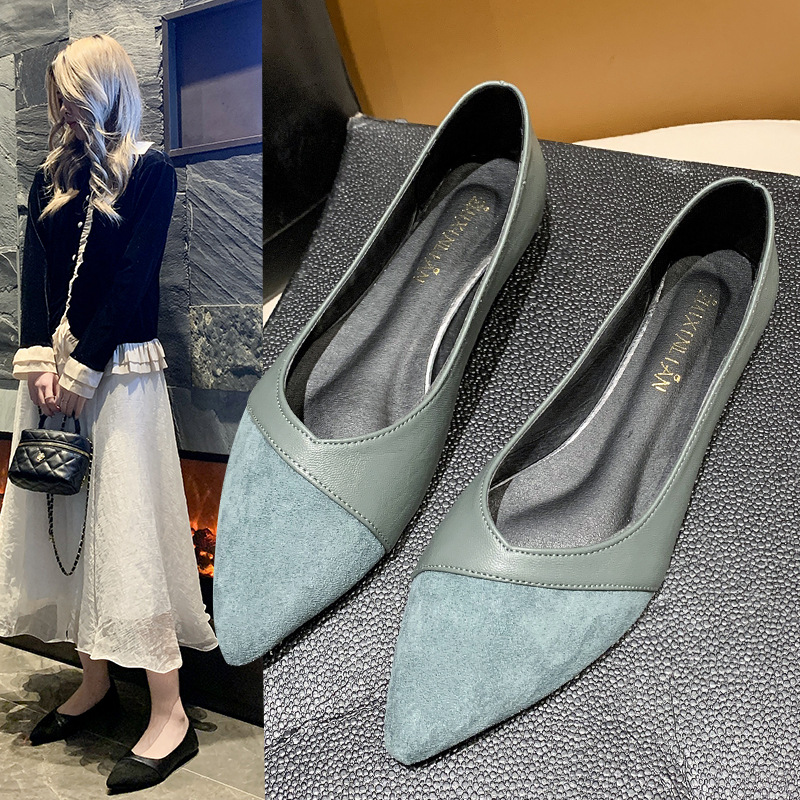 Women Shoes Wedges - Czarne skórzane buty damskie na płaskiej
