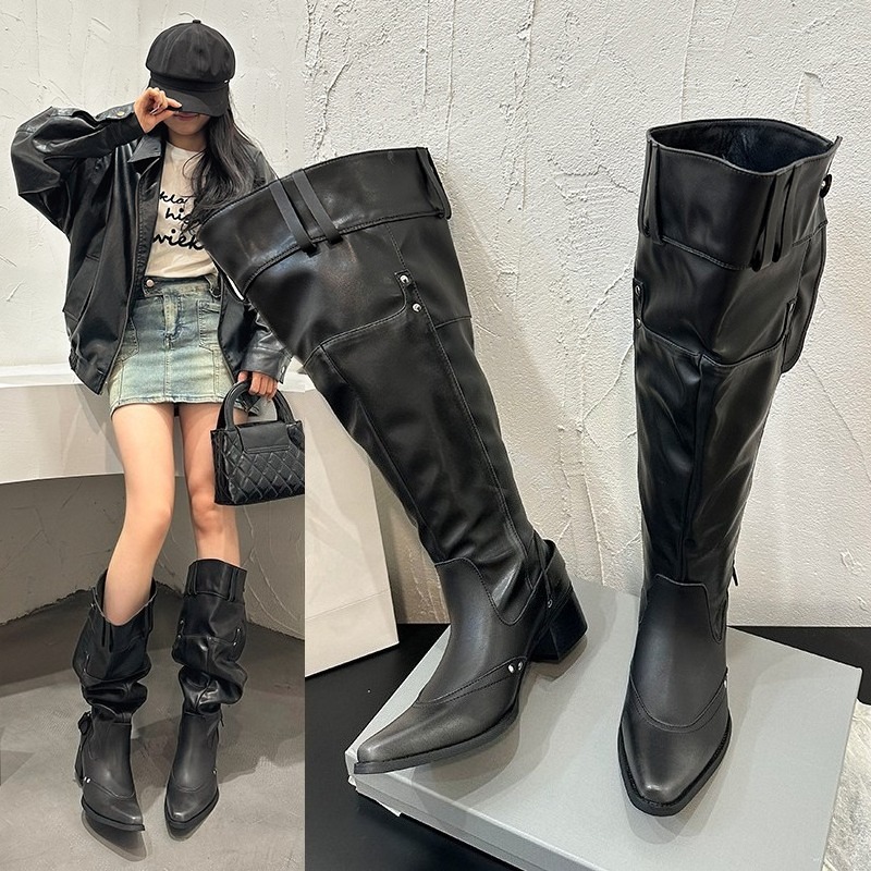 Block Heel Ankle Boots - Damskie botki na wiosnę i lato