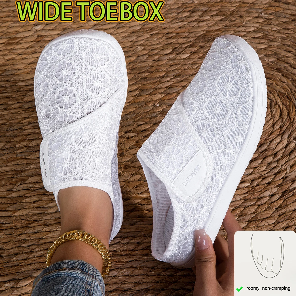 Women'S Shoes For Wide Feet - DJSUNNYMIX Letnie, codzienne buty ortopedyczne dla