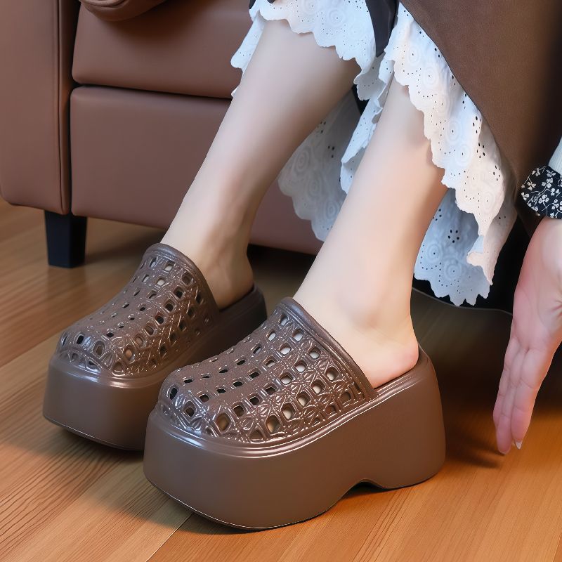 Women Shoes Wedges - Nowe sandały na wysokim obcasie z