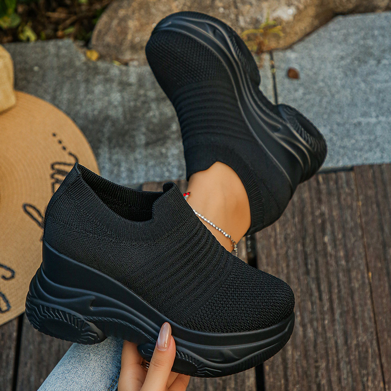 Damskie dzianinowe białe sneak – Platform Sneakers Chunky recenzja i cena