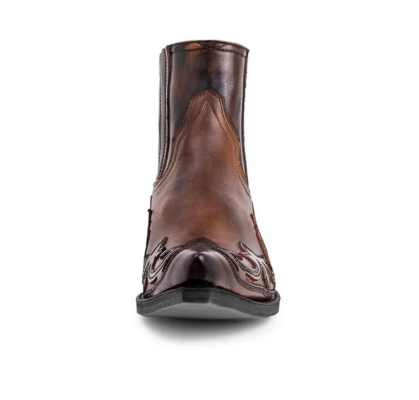 Nowe męskie botki na koturnie, – Block Heel Ankle Boots recenzja i cena