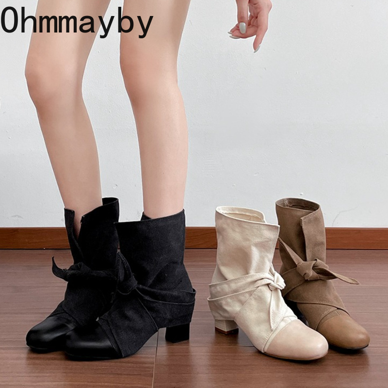 Damskie botki z okrągłym noski – Block Heel Ankle Boots recenzja i cena
