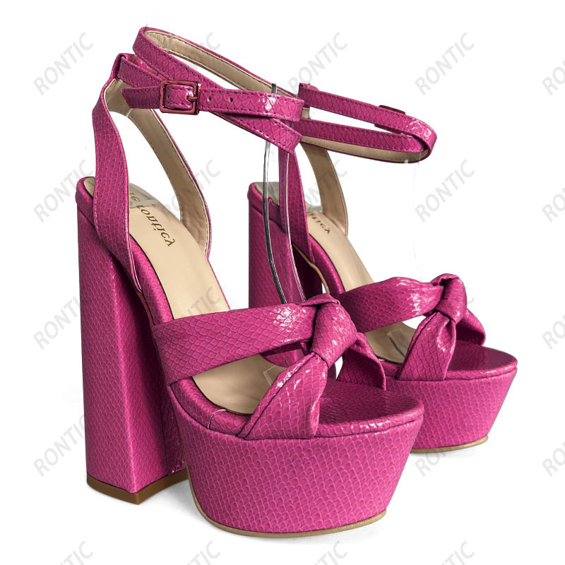 Rontic Gorące Ręcznie Robione  – Block Heel Ankle Boots recenzja i cena