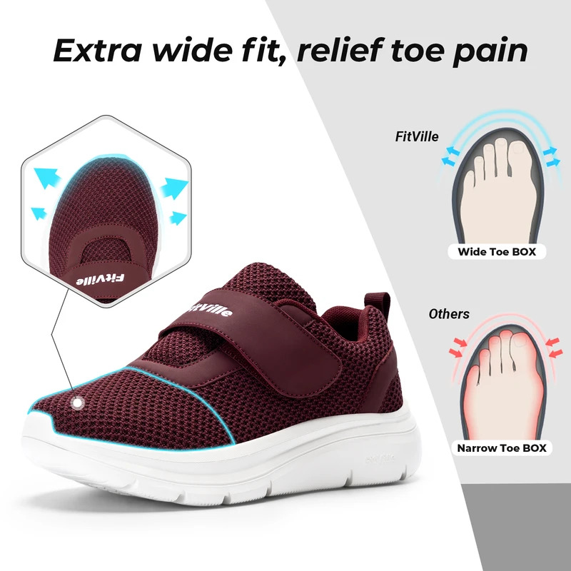 Damskie sneakersy FitVille, sz – Women'S Shoes For Wide Feet recenzja i cena