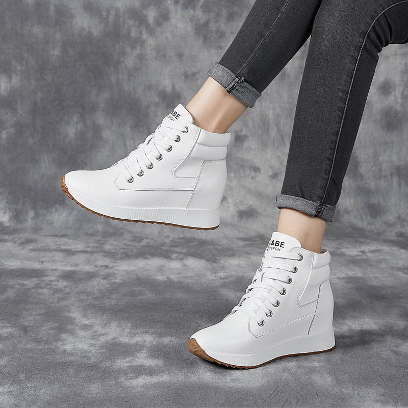 Botki damskie ze skóry natural – Platform Sneakers Chunky recenzja i cena