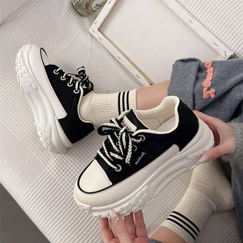 Grube białe sneakersy damskie  – Platform Sneakers Chunky recenzja i cena