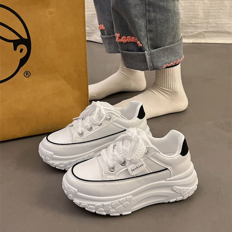 Grube białe sneakersy damskie  – Platform Sneakers Chunky recenzja i cena