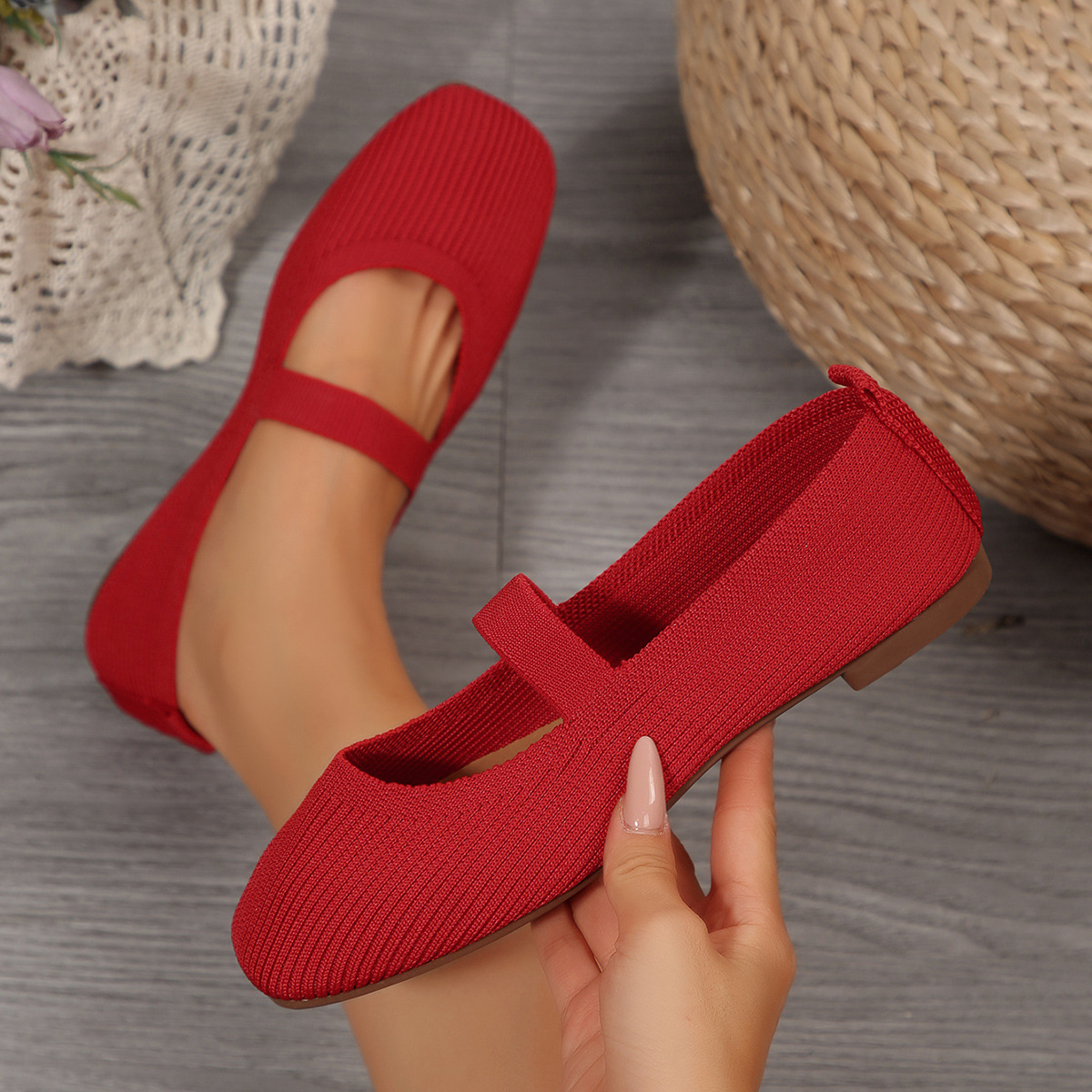 Damskie dzianinowe baleriny, w – Women'S Shoes For Wide Feet recenzja i cena