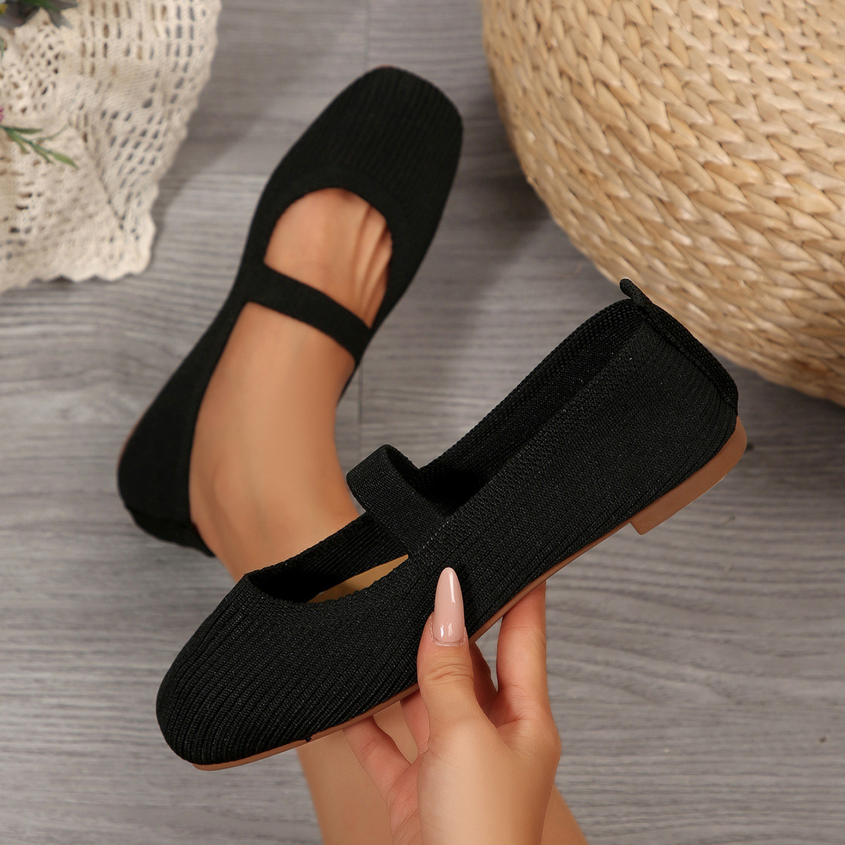 Damskie dzianinowe baleriny, w – Women'S Shoes For Wide Feet recenzja i cena