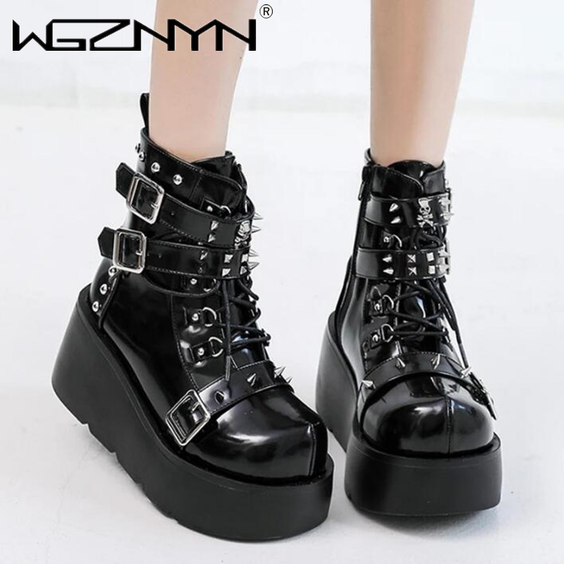 NEW Ladies Wedges High Heels B – Block Heel Ankle Boots recenzja i cena