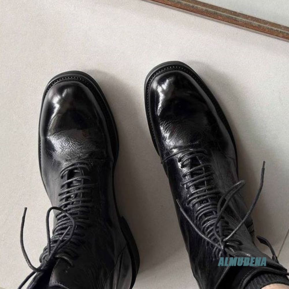 Męskie buty za kostkę w stylu  – Block Heel Ankle Boots recenzja i cena