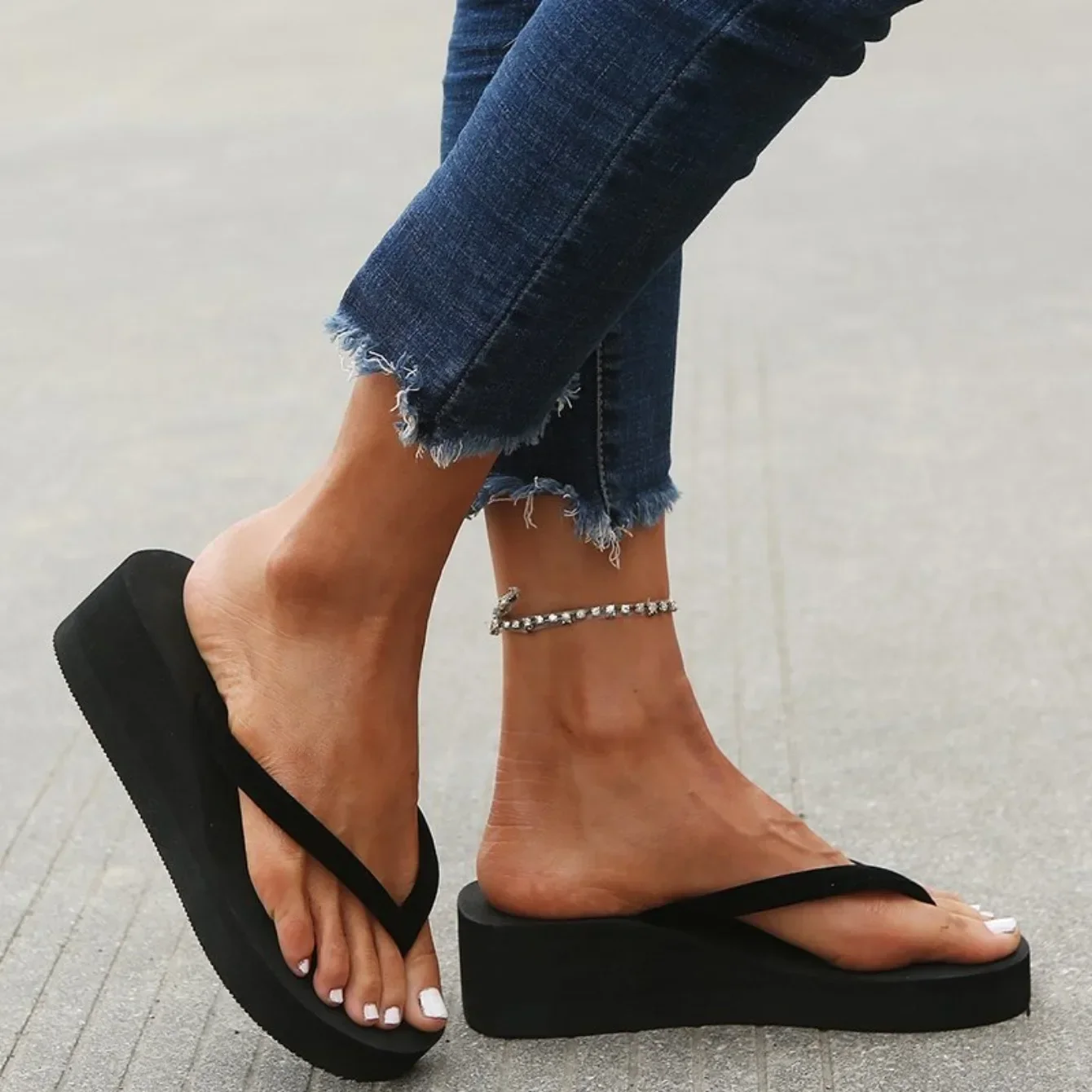 Klapki Letnie Damskie Koturny  – Women Shoes Wedges recenzja i cena