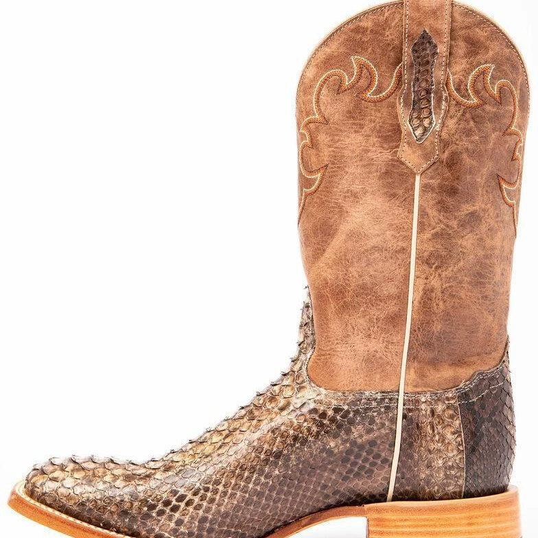 Męskie brązowe, postarzane skó – Block Heel Ankle Boots recenzja i cena