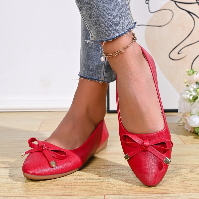 Płytkie skórzane buty damskie  – Women Shoes Wedges recenzja i cena