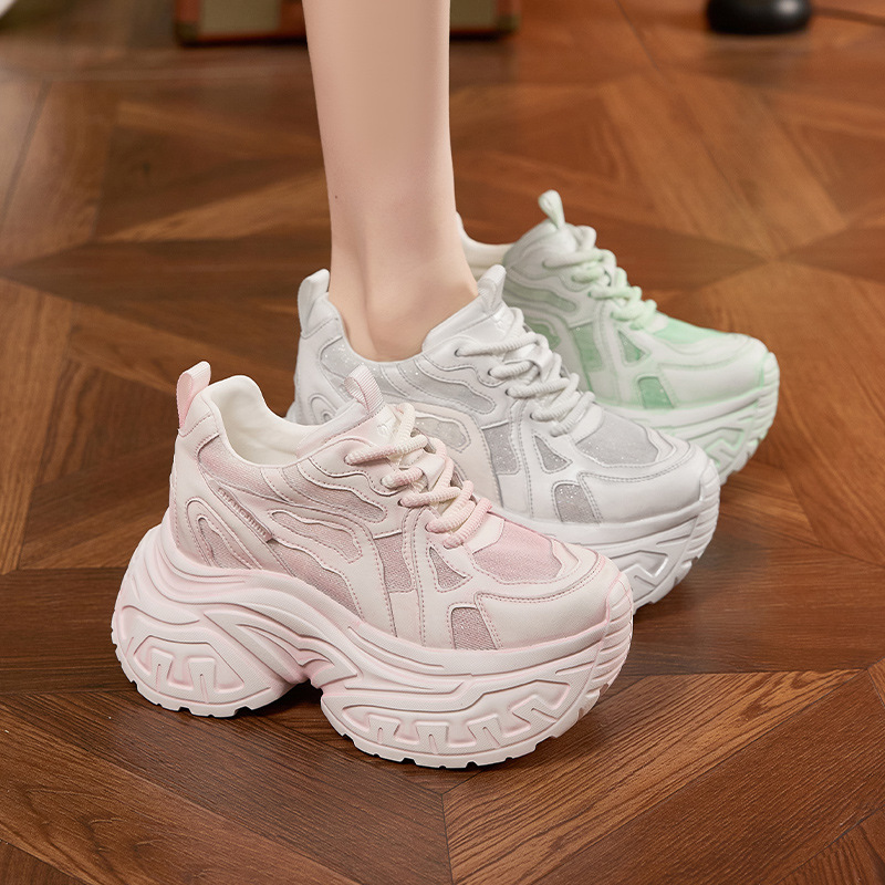 Damskie modne sneakersy na gru – Platform Sneakers Chunky recenzja i cena